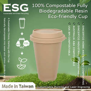 Fully Biodegradable & Compostable Plastic Coffee Cup Sustainable Drinkware - Product Image 4
