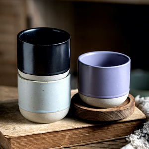 Vintage Handmade Pottery Espresso Cup Kung Fu Tea Master Cup Ceramic Coffee Cup for Home Office Use - Product Image 2