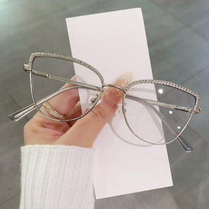 Occhiali <span class=keywords><strong>da</strong></span> vista HX-1104 Fashion Cat Eye anti luce blu <span class=keywords><strong>da</strong></span> donna, montatura in lega di alta qualità, bloccano la luce blu, occhiali per <span class=keywords><strong>computer</strong></span>. - Product Image 5