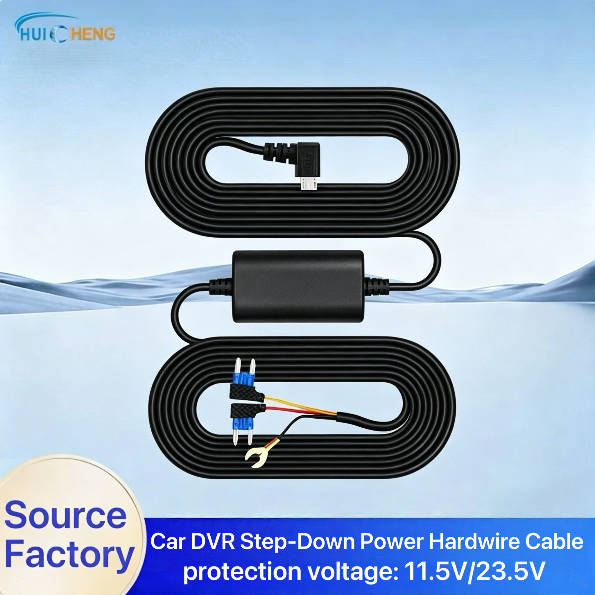 Dash Cam Hardwire Kit 5V 2.5A Type-C Support 24H Parking Power Low Voltage Protection ACC Step-down Cable Suitable for Hikvision · image 1