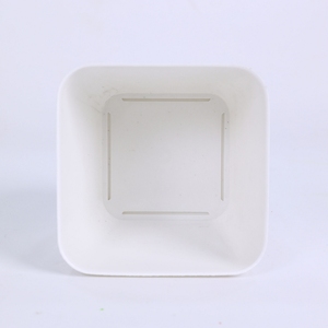 Modern Square PP Plant Pot Size 13.5 x 13.5 x 12 cm Green White Red Color Rounded Corner Flower Planter for Indoor Outdoor - Product Image 3