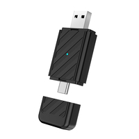 Adaptateur intelligent sans fil portable CarPlay & Android Auto avec garantie d'un an - Boîte AI 2-en-1 Adaptateur USB