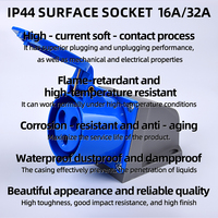 Nouveau produit IP44 nominale 220 - 240V prise de courant industrielle et prise 3PIN 16A prise industrielle