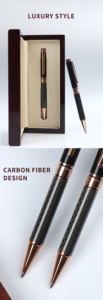 Carbon Fiber Metal Luxury Business Custom Logo Ball Gift Ballpoint Fountain <b>Pen</b> With Wooden <b>Box</b> Set - Product Image 6