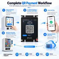 Terminal de paiement sans numéraire à code QR dynamique pour machine à griffes de jeu d'arcade, mise à niveau d'équipement à monnayeur Pulse MDB