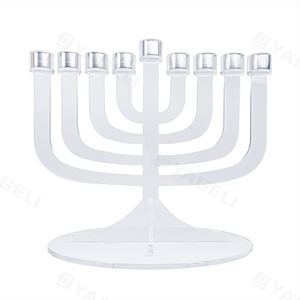 Vente en gros d'usine Cadeaux Judaica Petit bougeoir à huile acrylique personnalisé transparent - Product Image 5