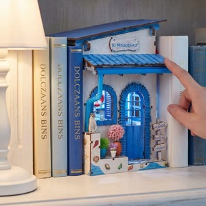 Hamaileon Coin de la Mer, Artisanat en Bois DIY, Scène Miniature, Ornement en Bois 3D, <span class=keywords><strong>Maison</strong></span> de Style Méditerranéen, Décoration de Bureau, Cadeau - Product Image 6
