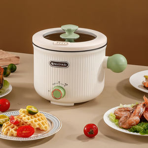 Cuiseur à riz électrique multifonctionnel à poignée unique, marmite antiadhésive avec couvercle en verre trempé Source d'alimentation manuelle - Product Image 1
