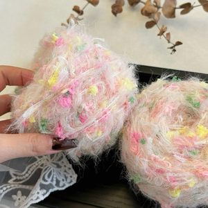 Colorful DIY Blended Fancy Yarn Segment Dyed Mesh Butterfly Yarn for <b>Crochet</b> Scarf - Product Image 4