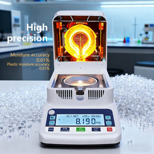 Humidimètre halogène de haute précision 120g 1mg 0,01% de précision pour le plastique, le bois, les céréales, le thé, le laboratoire, testeur d'humidité - Product Image 1
