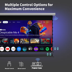 [Contrôle Intelligent] <span class=keywords><strong>Écran</strong></span> <span class=keywords><strong>de</strong></span> <span class=keywords><strong>Projection</strong></span> <span class=keywords><strong>Motorisé</strong></span> Wupro 92/100/106/110/120/133 Pouces, Chute Électrique, PET Souple, ALR 4K - Product Image 2