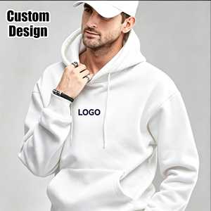 เสื้อฮู้ดดี้บุซับในหนา 400GSM ปักลาย 3 มิติ ผ้าฝ้ายผสมโพลีเอสเตอร์ ทรงโอเวอร์ไซส์ ใส่ได้ทั้งชายและหญิง กันลม รับผลิตแบบ OEM - Product Image 1