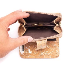 Boshiho Cork Zipper Minimalist <b>Wallet</b> with Card Holder Slim Cork Colorful Flower <b>Rfid</b> <b>Wallets</b> Card Holder Purse for Women - Product Image 2