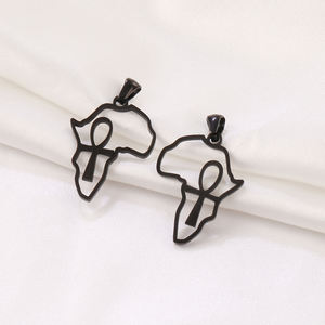 9 pièces en acier inoxydable carte africaine breloques afrique egypte Nil clé ethnique <span class=keywords><strong>antique</strong></span> Ankh vie symbole croix pendentifs pour la fabrication de bijoux - Product Image 4