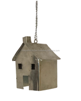 Nouveau DESIGN de cabane de couleur marron nouvel arrivage décoration de noël ornement suspendu métal de haute qualité