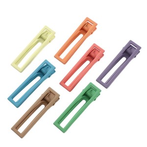 Pinzas para el cabello de colores dulces para mujer, pinzas laterales rectangulares de 12 cm, accesorios casuales para el cabello, pinza metálica para el cabello - Product Image 5