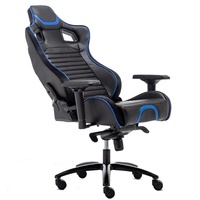 Chaise ergonomique rotative bleue et noire Simple Gaming Chair PC Computer RGB avec led lig