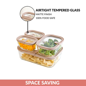 Ensemble de boîtes de rangement en verre pour la cuisine, compatibles micro-ondes, sans BPA, avec couvercle en verre trempé, résistant au congélateur et au lave-vaisselle - Product Image 3