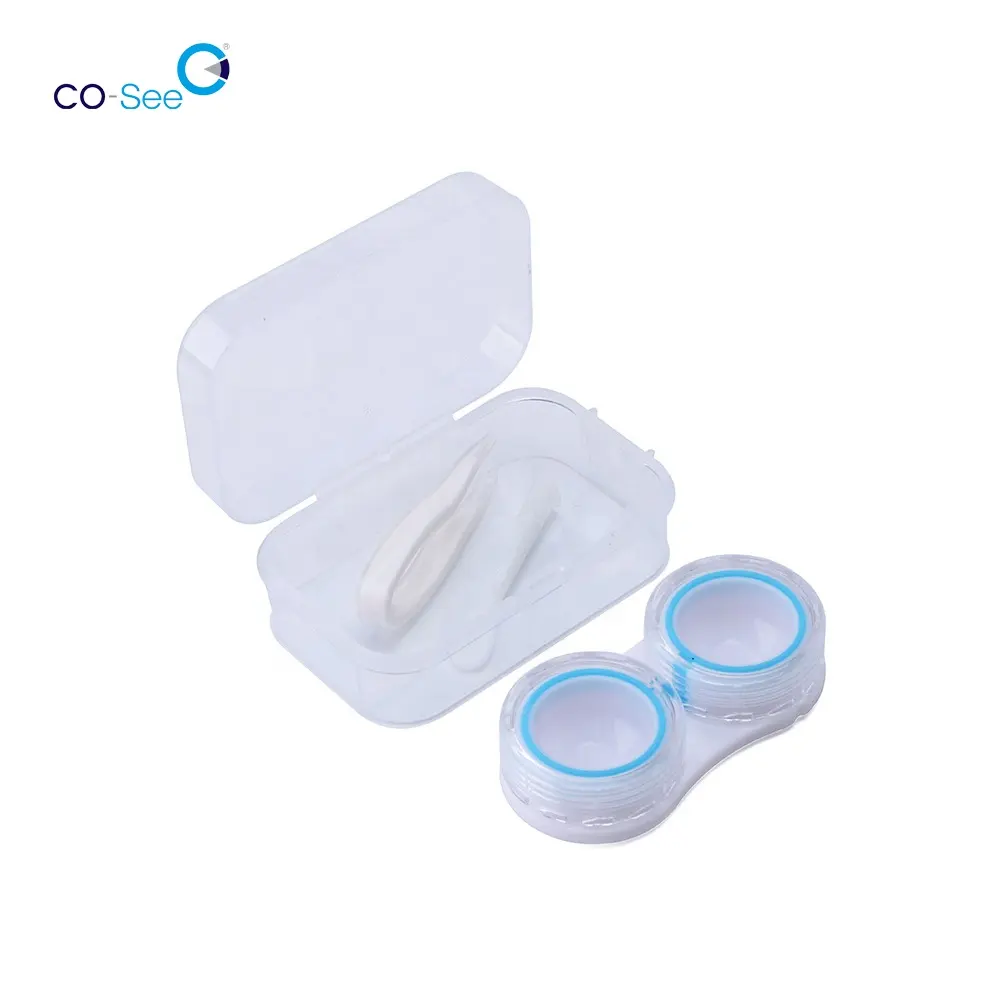 Clear Contact Lens Cases Outdoor Portable Contact Lens Container Holder Soak Storage Kit for Travel Home