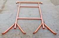 Tréteau d'échafaudage chevalet de maçon réglable en hauteur 1.2x2.19m Tréteau Macon avec pied pivotant treteaux de macon treteau maçonnerie