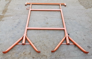 Tréteau d'échafaudage chevalet de <span class=keywords><strong>maçon</strong></span> réglable en hauteur 1.2x2.19m Tréteau Macon avec pied pivotant treteaux de macon treteau maçonnerie - Product Image 5