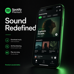 Compte Spotify Premium d'un an, activation rapide, profitez de votre vie musicale, une durée d'un an - Product Image 1
