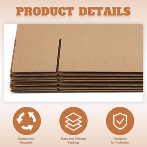 Boîte de transport : boîte en carton ondulé de 40"x60"x4", utilisée pour la télévision, les miroirs, l'<span class=keywords><strong>emballage</strong></span> de verre et les articles de rangement. - Product Image 3