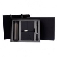 Carnet de notes personnalisé en cuir PU de luxe, coffret cadeau d'entreprise, ensemble promotionnel de carnet et stylo avec bouteille d'eau