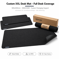 Alfombrilla de Escritorio Personalizada al por Mayor, de Cuero PU, Impermeable, con Logotipo OEM, Antideslizante, Protector de Mesa Grande para Oficina