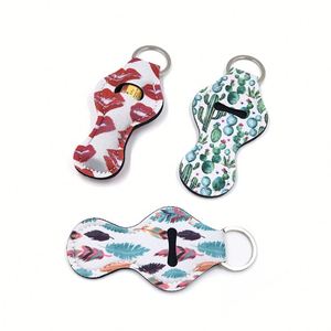 Porte-clés en néoprène pour baume à lèvres, étui à rouge à lèvres personnalisé, idéal pour l'école, les adolescents, les voyages, ou comme cadeau quotidien - Product Image 1