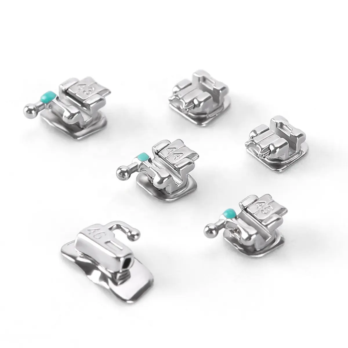 Mini MBT/roth.022 với móc 345 6 + tự ligating chỉnh nha nha khoa khung