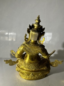 Estatua de Jambhala de fundición de latón, Budista Tibetano, bendición de riqueza, obra de arte, decoración tradicional Feng Shui - Product Image 3