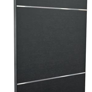 Porte de conception populaire de style français Porte stratifiée en bois massif MDF PVC avec décoration de bandes d'aluminium - Product Image 4