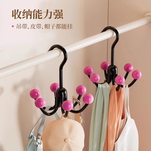 Multifunctional Six-Prong Rotating <b>Hook</b> Clothing Organizer <b>For</b> Bedroom Plastic PP Modern Style <b>Hanging</b> Closet Storage - Product Image 4