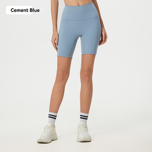 Shorts <span class=keywords><strong>de</strong></span> Yoga <span class=keywords><strong>de</strong></span> Cintura Alta para <span class=keywords><strong>Mujer</strong></span>, Sin Costura Delantera, con Bolsillos Laterales, Efecto Levanta Glúteos, Control <span class=keywords><strong>de</strong></span> Abdomen, Absorción <span class=keywords><strong>de</strong></span> Humedad, para Entrenamiento, Running y Deportes - Product Image 6