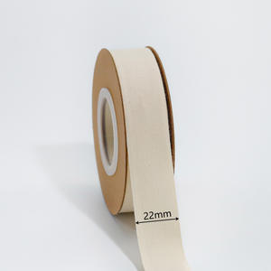 Nastro personalizzato di fabbrica di 100% di lusso in cotone organico in gros grain nastro regalo naturale con nastro di marca ecologico - Product Image 4