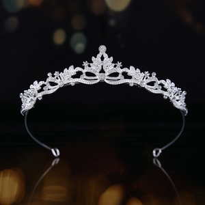 Couronnes de mariée en alliage pour femmes, 6 pièces, design petit <span class=keywords><strong>diadème</strong></span>, vente en gros, prix d'usine - Product Image 4
