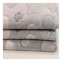 Polaire de corail recyclée 3D empreintes de chat impression tissu de flanelle pour vêtements de maison tapis de sol tapis oreillers chaussures