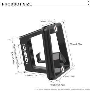 Support de sacoche avant RIDERACE en alliage d'aluminium, bloc de fixation à 2 trous, adapté à l'adaptateur de montage de sacoche avant Brompton - Product Image 6