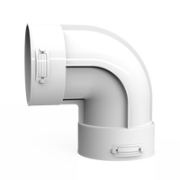 Systèmes d'aération 63mm 75mm 4 "pouces coude 90 degrés conduit tuyau connecteur Flexible rond Tube Ventilation tuyau ABS plastique