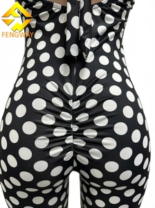 Abbigliamento Estivo da <span class=keywords><strong>Donna</strong></span>, <span class=keywords><strong>Tuta</strong></span> <span class=keywords><strong>Aderente</strong></span> con Stampa a Pois, Stile Y2K Sexy, Senza Maniche, con Schiena Scoperta e Lacci - Product Image 5