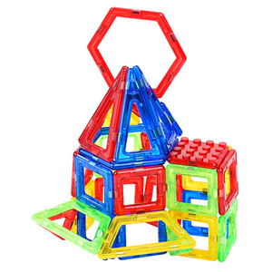 Bloques de Construcción Magnéticos Portátiles para Niños con <span class=keywords><strong>Piezas</strong></span> de Rompecabezas para Edades de 4 a 14 Años, Imanes de Plástico - Product Image 1