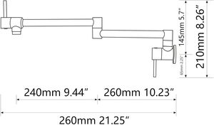 Thương Mại Cấp Thép Không Gỉ Nồi Phụ Vòi-Có Thể Thu Vào Tường Gắn Nhà Bếp Bồn Rửa Vòi Nước Với 360 ° Kép Đu Cánh Tay - Product Image 6