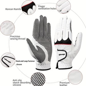 Guantes de golf de cuero PU antideslizantes para mano izquierda para hombre, suaves, transpirables y resistentes al desgaste, venta al por mayor, nuevo lanzamiento - Product Image 3