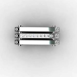 Anello da Uomo in Rame con Micro Zirconi Incastonati, Gioiello da Mano Elegante per Affari e Uso Quotidiano - Product Image 4