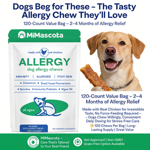 Friandises à mâcher séchées à l'air <span class=keywords><strong>pour</strong></span> chiens allergiques - 120 unités - Supplément naturel anti-démangeaisons avec <span class=keywords><strong>spiruline</strong></span> et huile d'algues <span class=keywords><strong>pour</strong></span> peaux irritées - Product Image 3