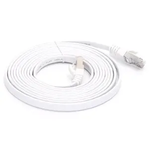 Cable de conexión Ethernet Cat7, 3 m, blanco, velocidad, compatible con redes Gigabit, ideal para juegos y transmisión de datos. - Product Image 1