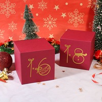 Boîtes cadeaux calendrier de l'Avent de Noël rouge et vert, 24 jours de compte à rebours, boîtes mystères vides pour emballage de cadeaux de fête de Noël