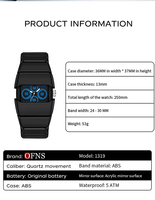 Reloj de Pulsera para Hombre Ofns 1319, Marca Sanda, Cronógrafo Resistente al Agua, Manecillas Luminosas, Reloj de Cuarzo de Lujo para Hombre, Reloj Montre Saat