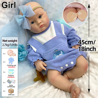 Poupée Reborn en Silicone Souple Corps Entier Familia, Fille Réaliste aux Yeux Ouverts, Figurine de Collection pour Création Artistique DIY